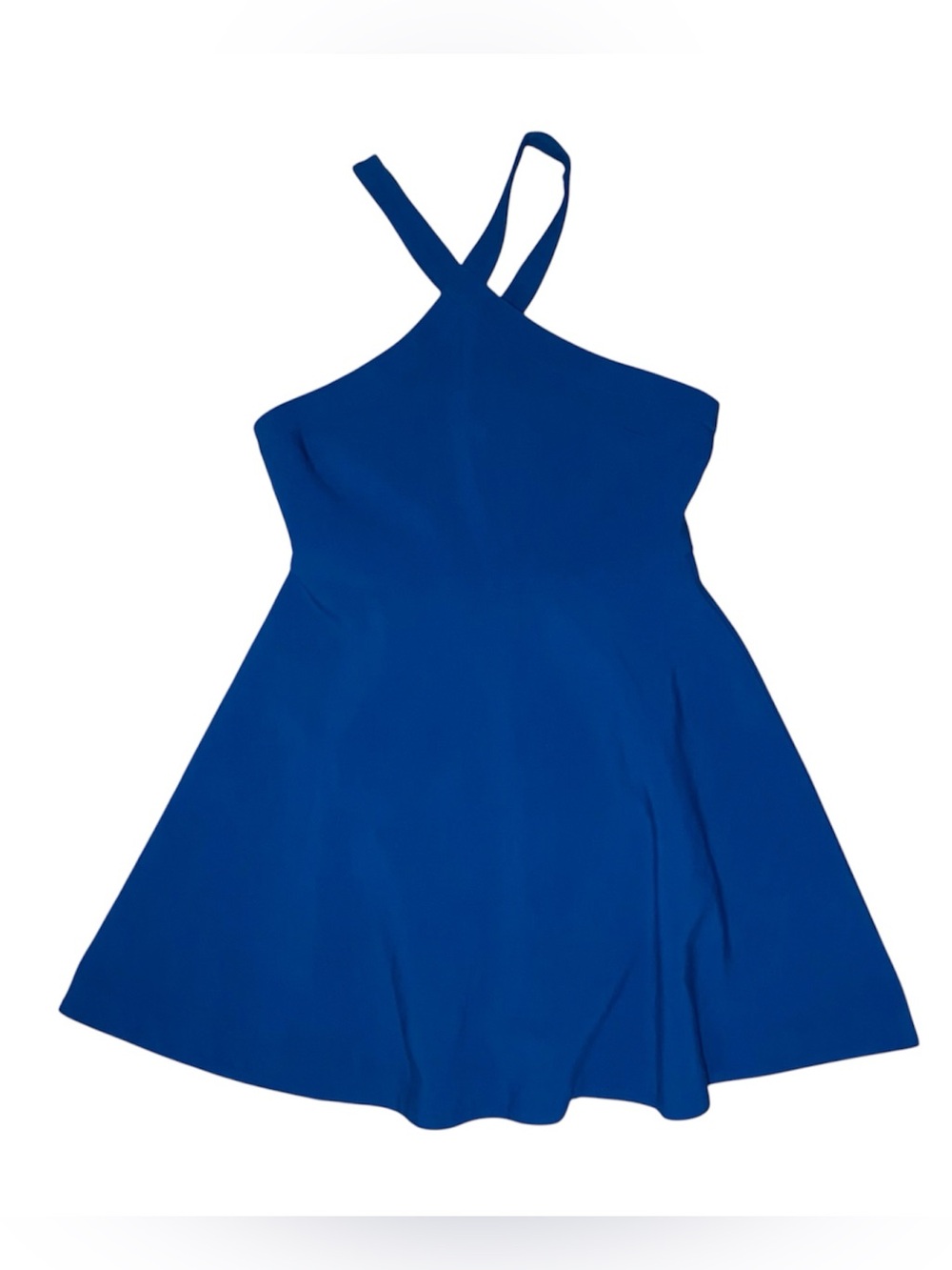 Likely Ashland Halter Sleeveless Fit-and-Flare Short Dress Blue Size 12 Revolve - Picture 2 of 5
